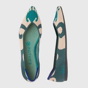 Rothy's Point Moroccan Green Flats